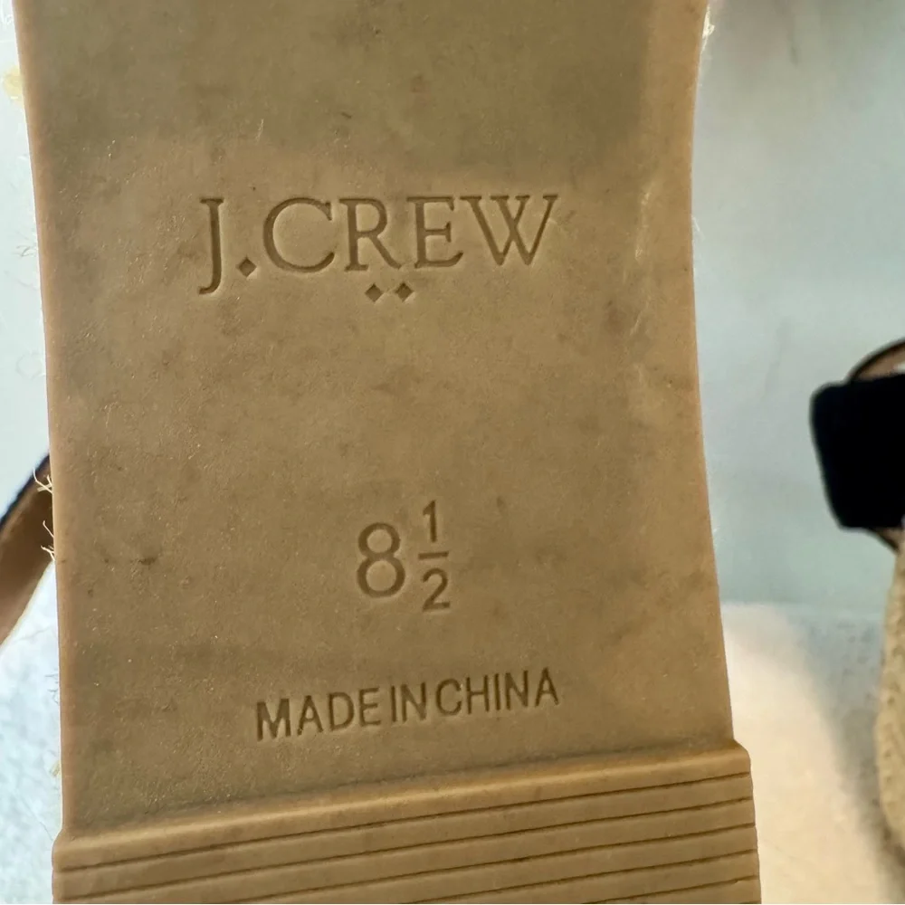 Women's‎ J. Crew Navy Suede Platform Espadrilles Size 8.5